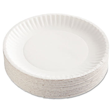 AJM Packaging Corporation Coated Paper Plates, 9" Dia, White, 100-pack, 12 Packs-carton freeshipping - TVN Wholesale